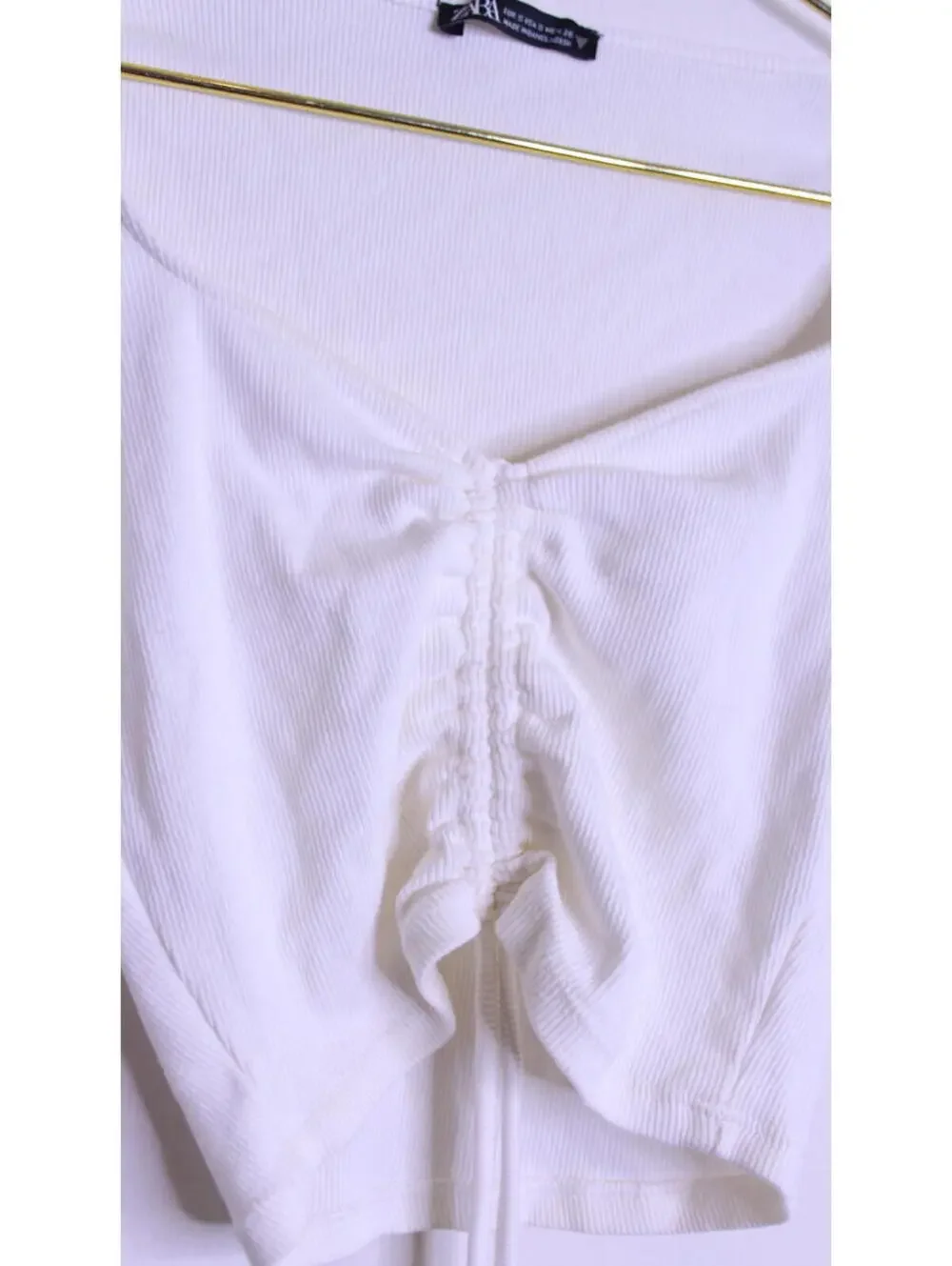 Zara Ribbed Knit Crop Long Sleeve Tops - Set of 3 Small
